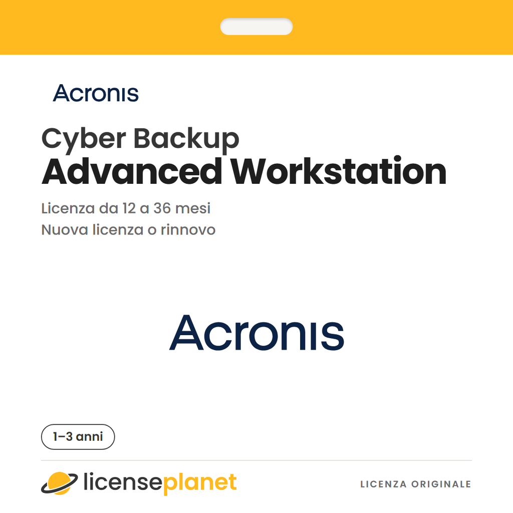 Acronis Cyber Backup Advanced Workstation