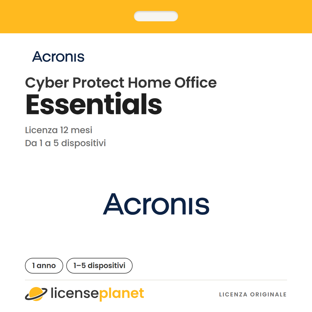 Acronis Cyber Protect Home Office Essentials