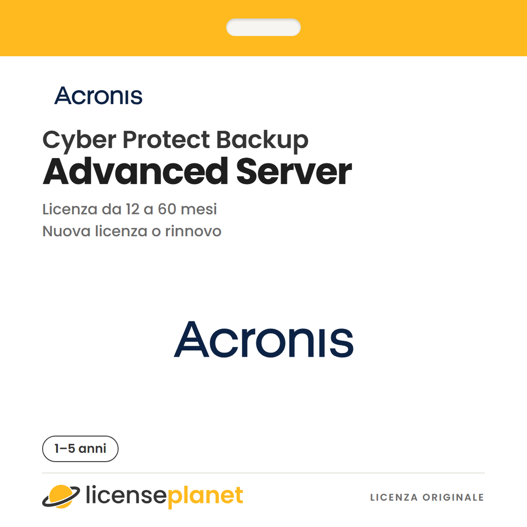 Acronis Cyber Proect Backup Advanced Server