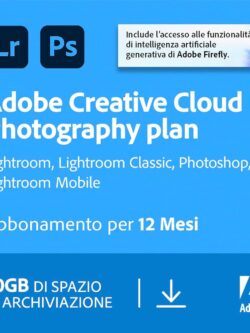 Adobe Photography Plan 20 GB – Abbonamento con Lightroom e Photoshop per Fotografi